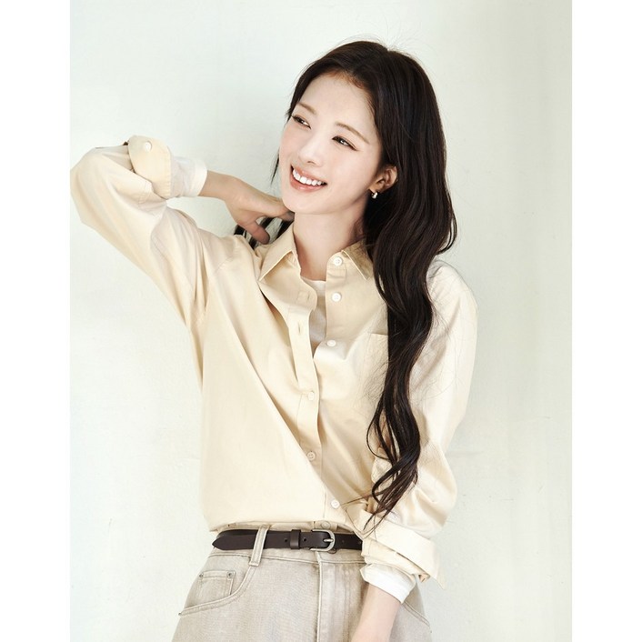 지오다노 여자  정 레귤러핏  포플린 셔츠  7컬러 346501