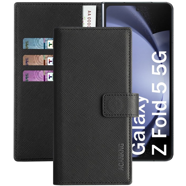아칸크 삼성 갤럭시 z폴드5  5G 지갑형 가죽 카드수납 다이어리 휴대폰리 케이스 galaxy z fold 5 Leather wallet case 적용