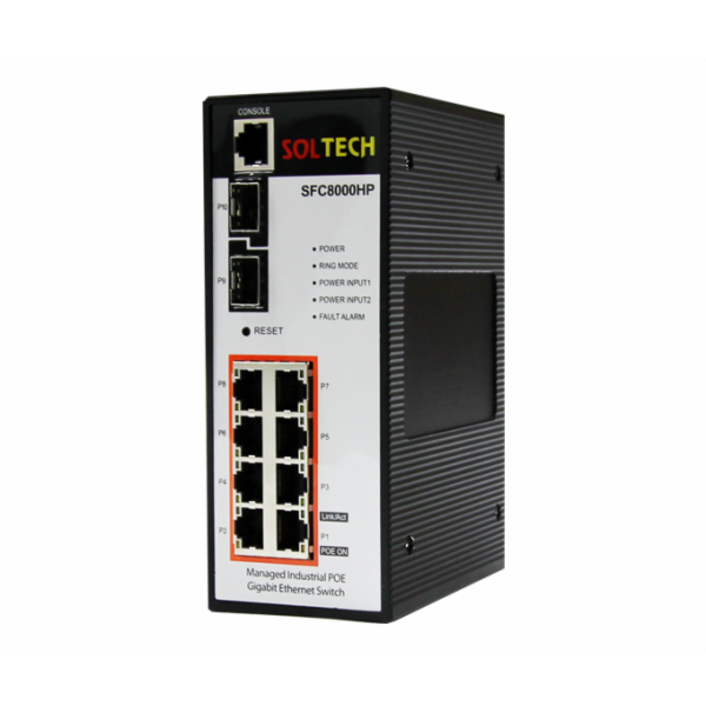 솔텍 SFP 2포트기가 8포트 스위칭허브 SFC8000HP SFC8000HP, 단일상품, 1개