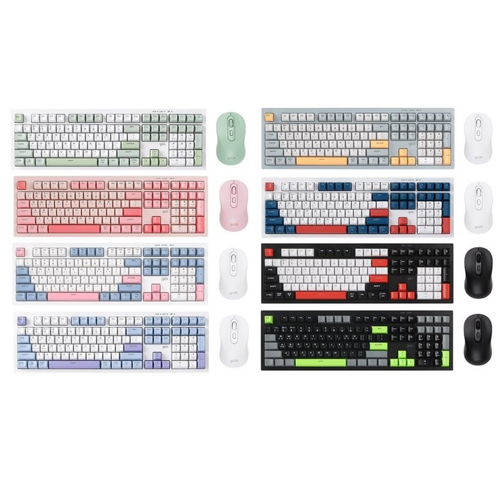 지클릭커 오피스프로 사일런스 M 무소음 무선 블루투스 108 키보드 마우스 세트, 일반형, Gun dam, WMK90