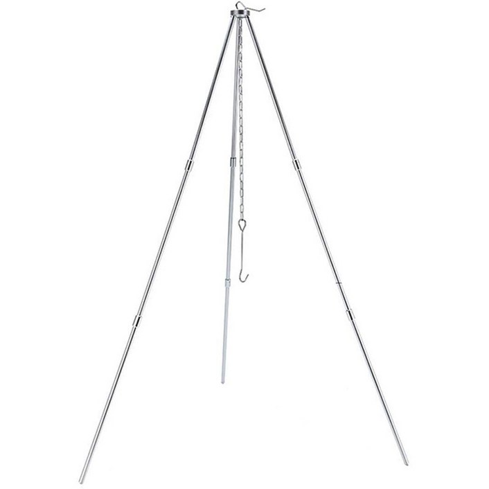 원스위크라이프 다용도 캠핑 랜턴 걸이 스탠드 삼각대, 실버, 1개