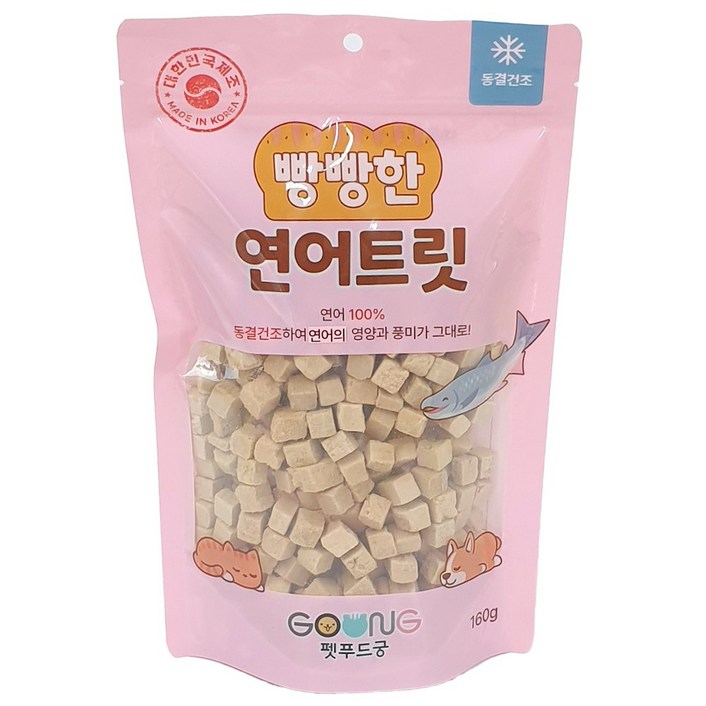 펫푸드궁 빵빵한 동결건조 트릿, 연어, 160g, 1개