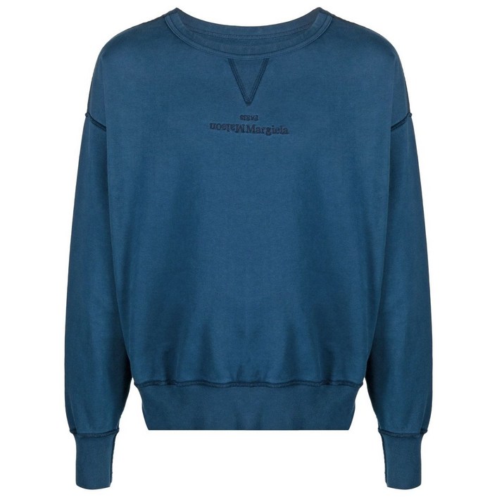 메종 마르지엘라 메종 마르지엘라 로고 자수 디테일 스웨트셔츠