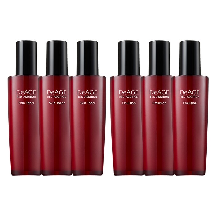 참존 디에이지 레드 에디션 3+3 기초 듀오세트 스킨 로션 120ml 단품 총 6개, 1세트