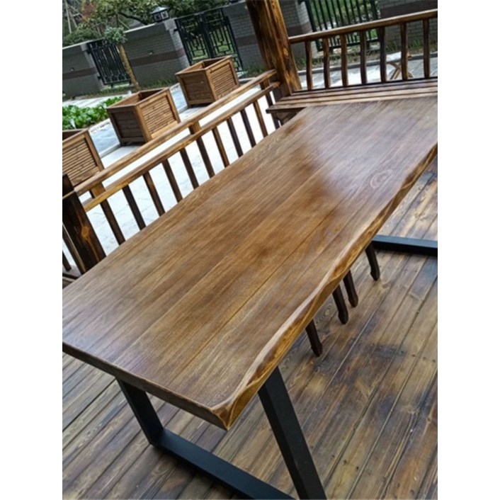 우드슬랩 카페 테이블 까펠로 상판 통원목 대형 거실