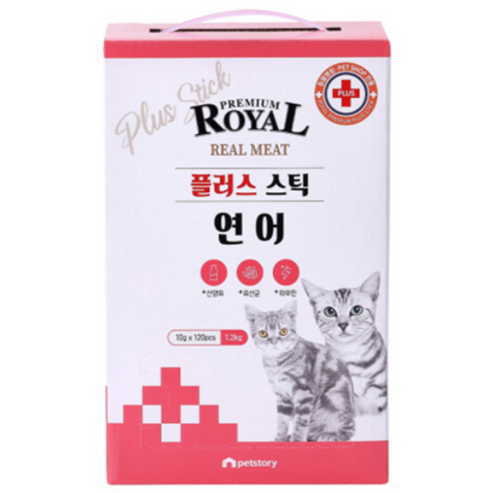 프리미엄 로얄 플러스 스틱 120p 6종 고양이간식 츄르, 120개, 프리미엄 로얄 플러스 스틱