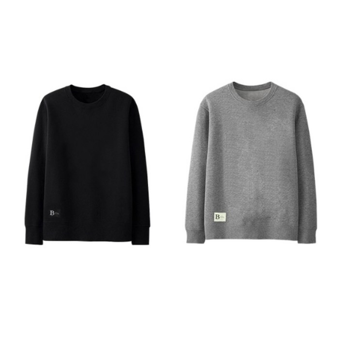 빅사이즈 남여공용 무지 기모맨투맨 11 세트