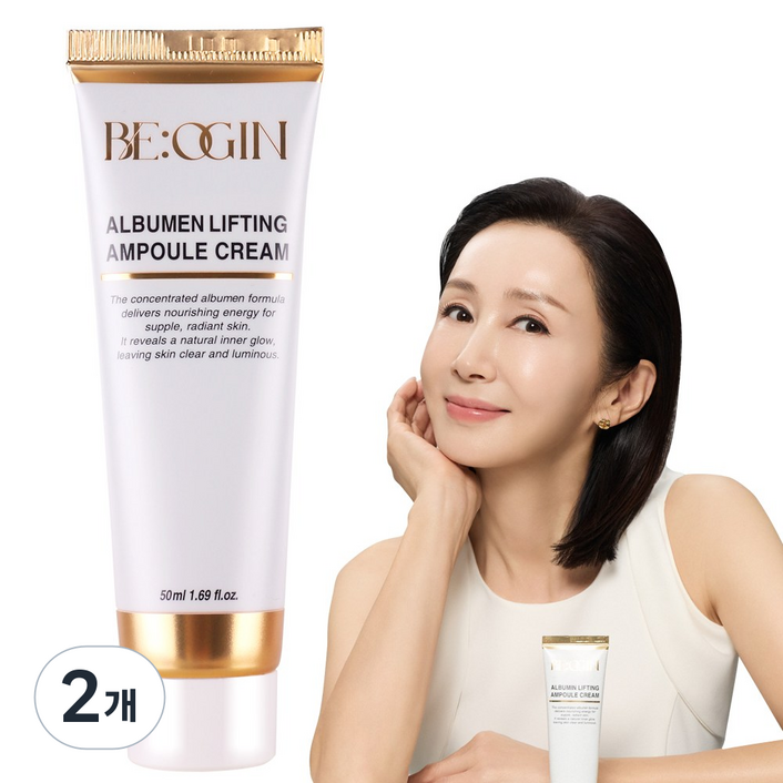 전인화의 비오진 알부민 리프팅 앰플 크림 단백질 트라넥산삼 저속노화 재생크림, 2개, 50ml