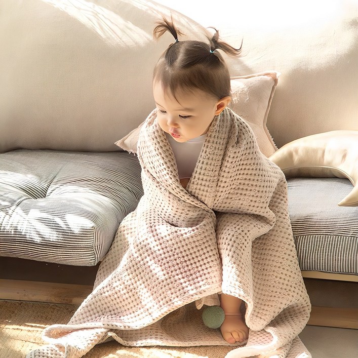 보들보들 모달와플 폼폼 블랭킷