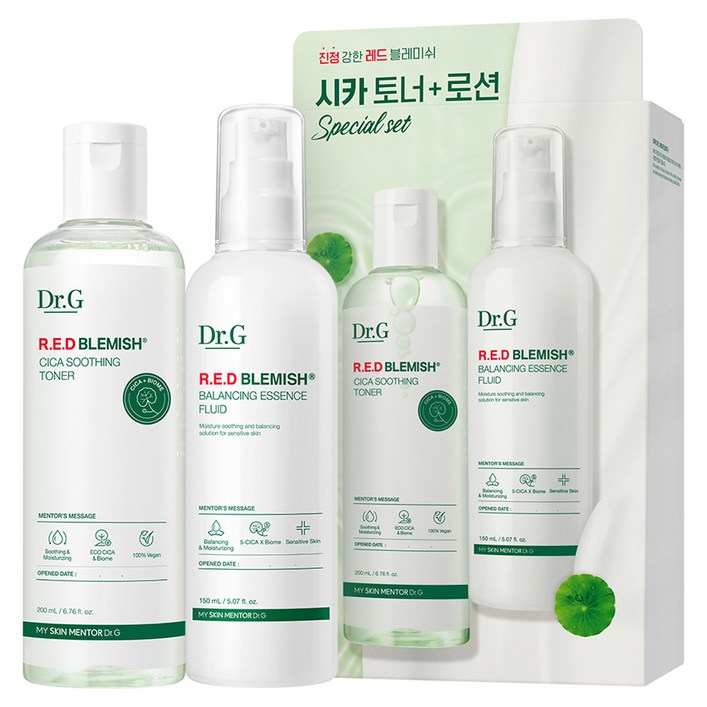 닥터지 레드 블레미쉬 시카 토너 200ml 로션 150ml 세트, 1개 닥터지 레드 블레미쉬 시카 토너 200ml 로션 150ml 세트, 1개