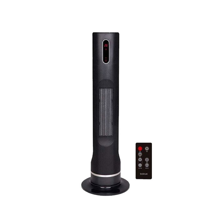 보국전자 타워형 리모컨 PTC 히터, BKH2051P, 블랙