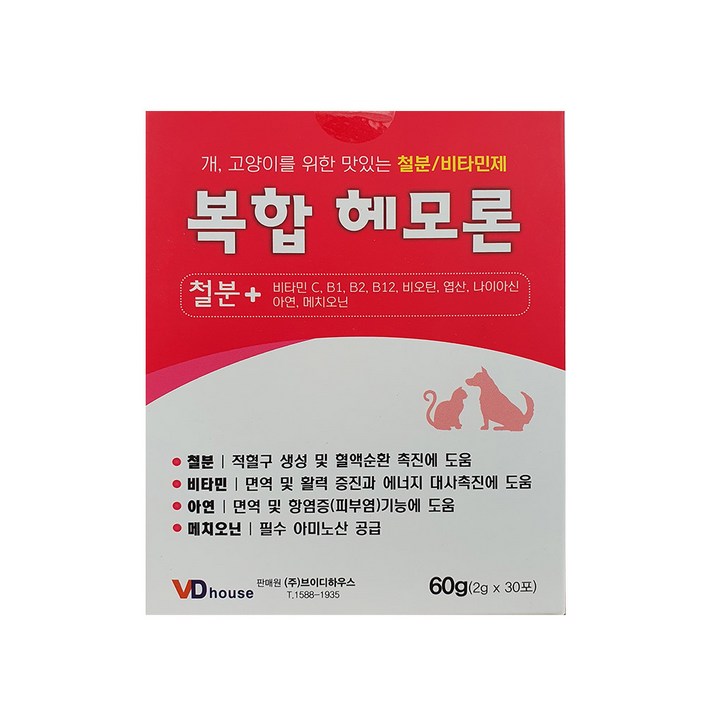 브이디하우스 반려동물 영양제, 혈액순환, 1개