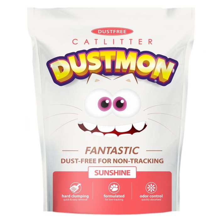 더스트몬 판타스틱 오리지널 고양이모래 썬샤인, 7kg, 2개, 무향