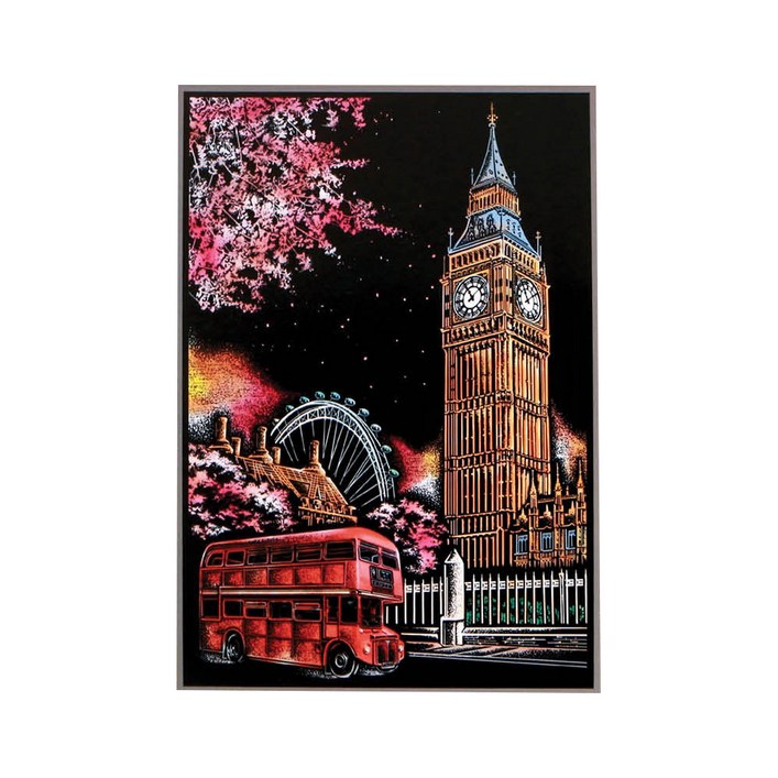 체리블러썸 스크래치 싱글 엽서, 빅벤 에펠탑