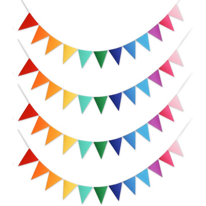 파티공구 플래그 삼각가랜드 12p