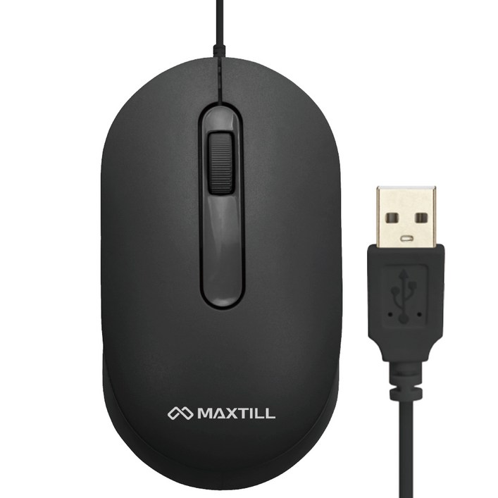 맥스틸 USB 저소음 유선 마우스 MOM303U, MO303U, 블랙 맥스틸 USB 저소음 유선 마우스 MOM303U, MO303U, 블랙