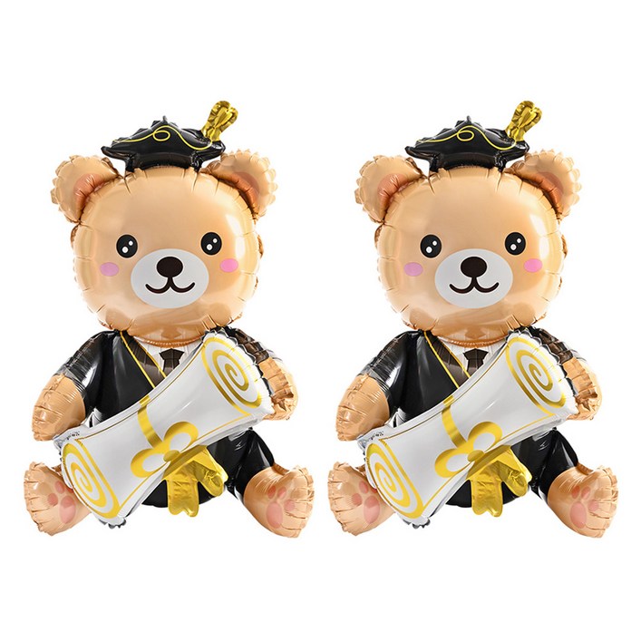 조이파티 은박풍선 졸업 시팅곰돌이 공기주입전용