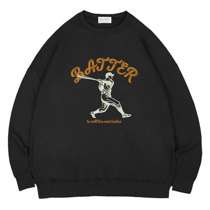 이지스튜디오 배터보이 오버핏 3단쭈리 맨투맨