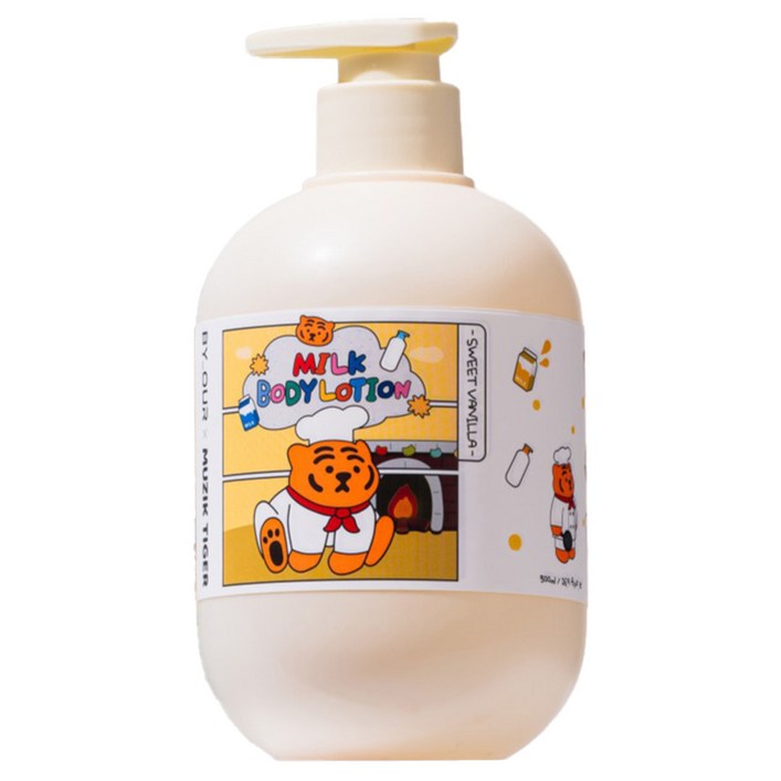 바이아우어 무직타이거 밀크 퍼퓸 보습 바디로션 스위트바닐라향, 500ml, 1개