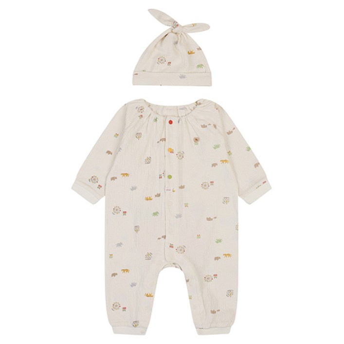 에뜨와 유아용 선물용 치프우주복모자 세트  쇼핑백