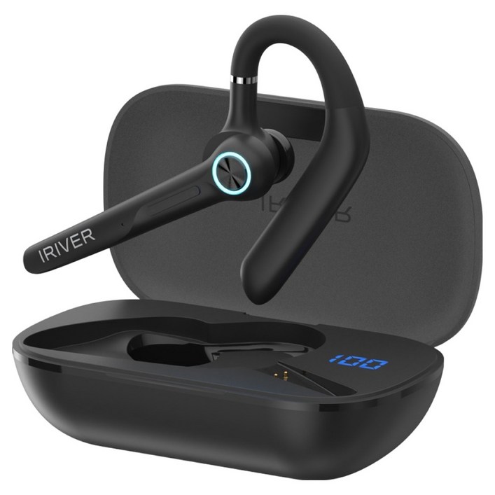 아이리버 ENC 노이즈캔슬링 귀걸이형 핸즈프리 무선 블루투스 6.0 통화용 듀얼마이크 이어셋