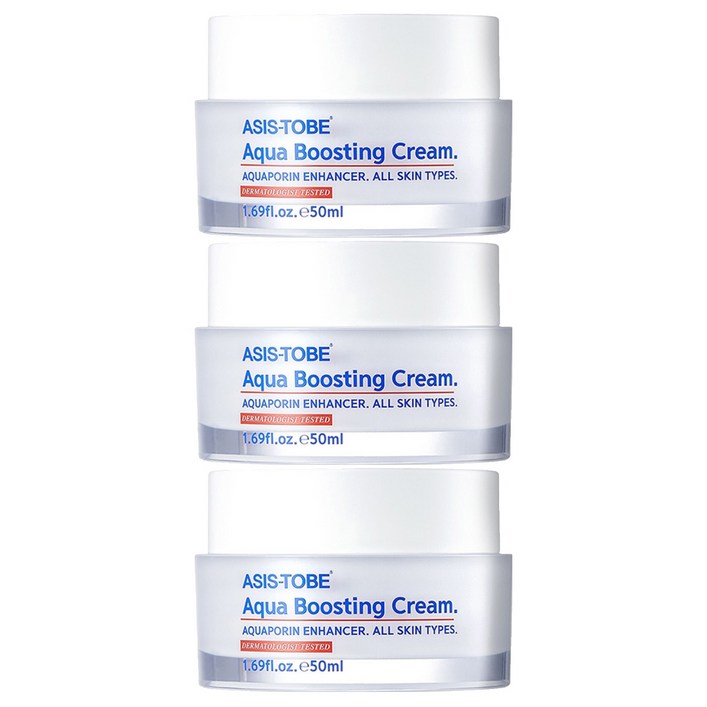 애즈이즈투비 아쿠아 부스팅 크림, 50ml, 3개