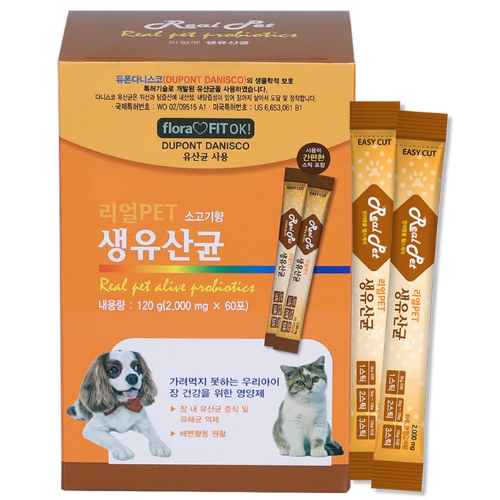 리얼Pet 반려동물 영양제, 장건강유산균, 120g, 1개