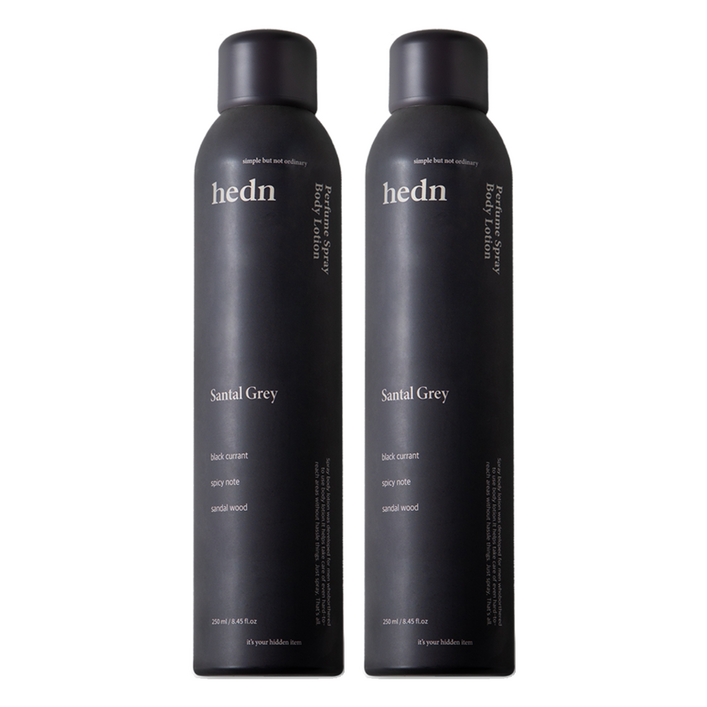 hedn 퍼퓸 스프레이 바디로션 상탈 그레이향, 250ml, 2개