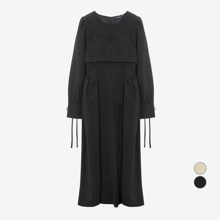 쥬시쥬디 여성용 뷔스티에  레이어링 롱 원피스 세트 JZOP125B