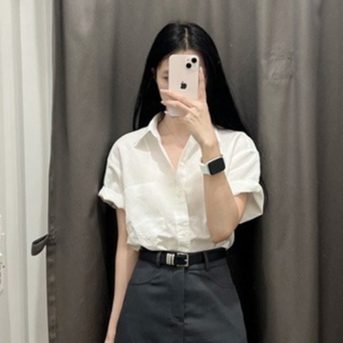 피어니스트 여성용 데일리 오피스룩 코디 심플 셔츠