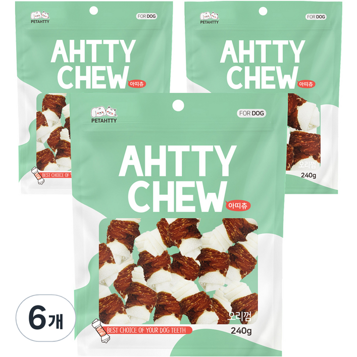 강아지 아띠츄 딩고 오리우유껌 소형 240g, 오리 우유 혼합맛, 240g, 6개