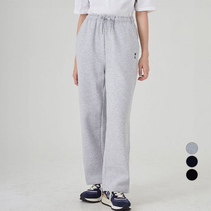 ELLE PARIS 여성용 자수 그래픽 기모 스웻팬츠 EIFFEL TOWER