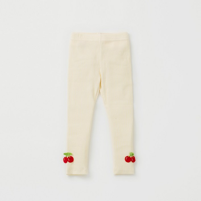 오즈키즈 여아용 체리골지 레깅스