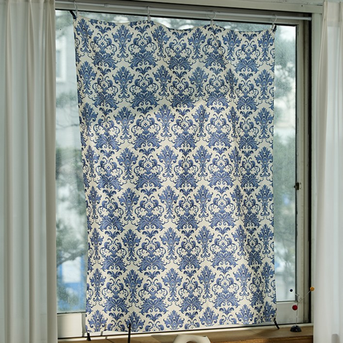 어번던스 레트로 새틴 가리개 커튼