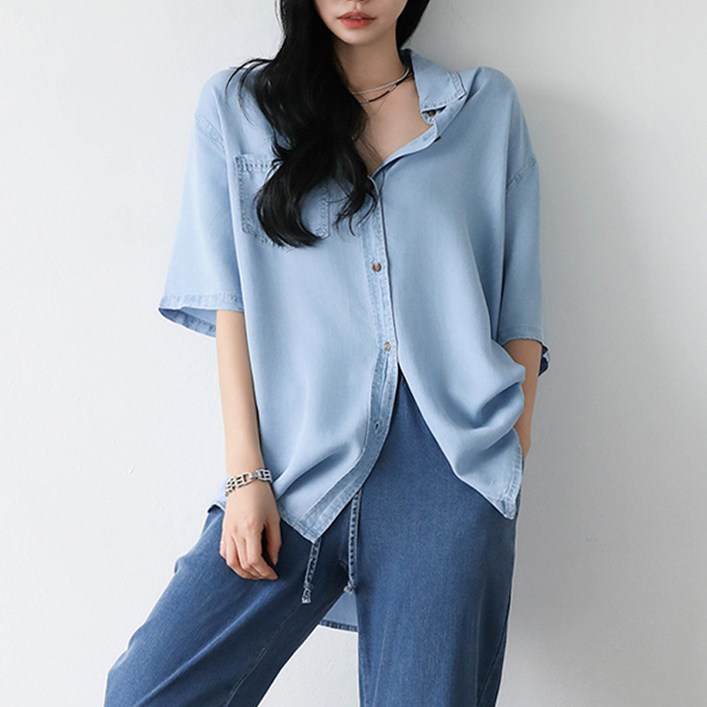 피핀 여성용 시원에어 아이스텐셀 청남방 49529