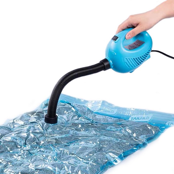 이불 압축펌프 자동 의류진공압축기 가정용 수납 정리 겨울옷 보관 압축팩