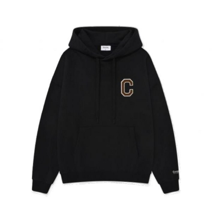 국내매장판 COVERNAT 커버낫 후드티 C 로고 후디 블랙 350064
