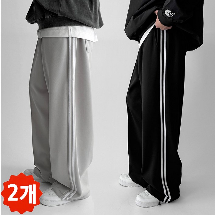 빠델 11투트랙 핀탁 와이드 스트링 트레이닝 팬츠