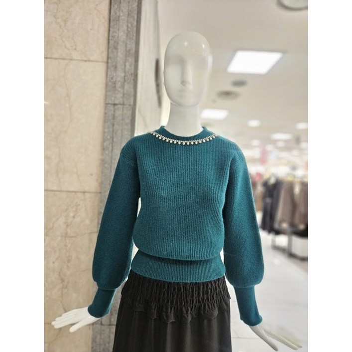 밸리걸 진주 큐빅 포인트 니트 221880
