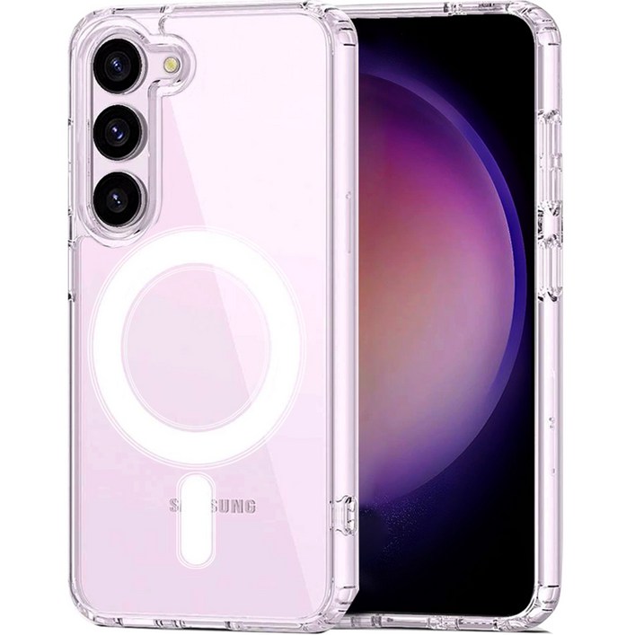 아이엔조이 아이폰 갤럭시 S 초강력 젤리 하드 투명 마그네틱 맥세이프 휴대폰 케이스 INJ-MSC01