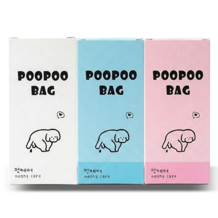 멍케어 강아지 배변봉투 리필형 풉백 똥츄, 혼합색상, 1세트, 360개입