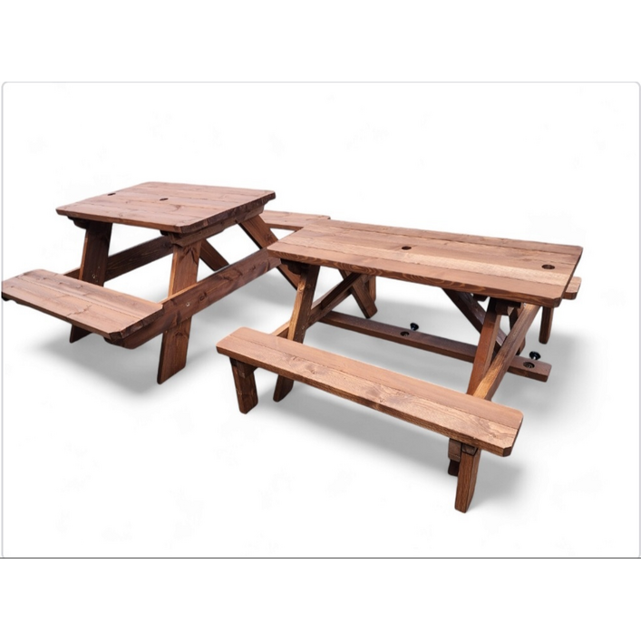 [이베스타] A형 미니 원목테이블/야외원목테이블