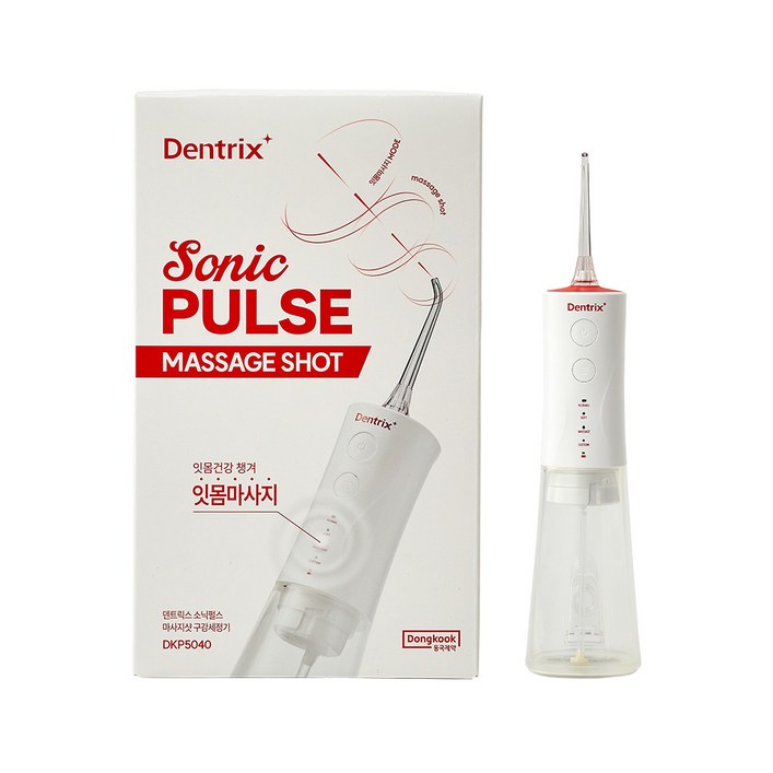 [쇼핑백증정] 동국제약 구강세정기 리뉴얼 덴트릭스 소닉펄스 마사지 샷 구강세정기, 워터치실, 치석제거, 스켈링