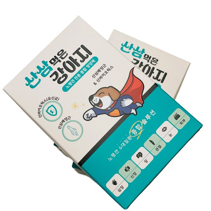산삼먹은 강아지 종합 눈 영양제 노령견 전용 유산균 오메가3 비타민 올인원