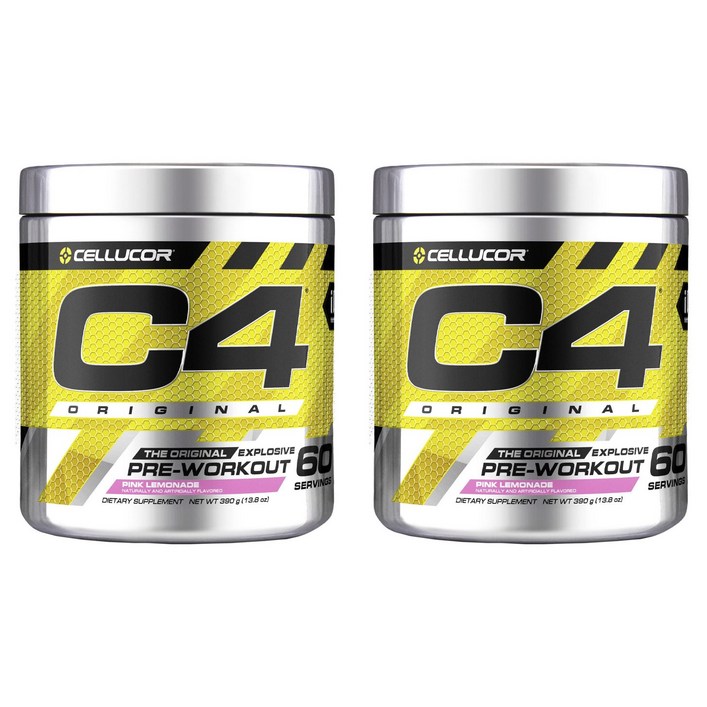셀루코어 C4 오리지널 프리워크아웃 핑크 레모네이드, 390g, 2개