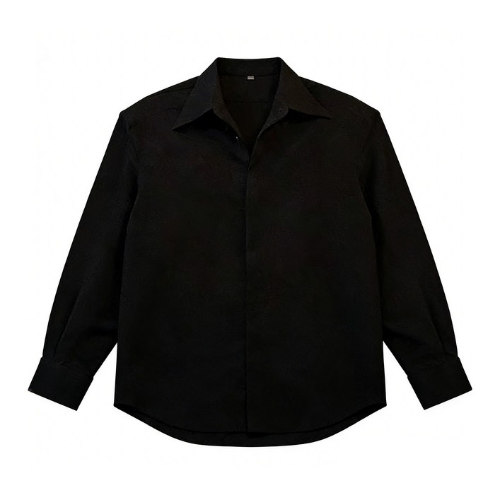 ANYOU 남성  데일리룩 긴팔  캐주얼 셔츠 루즈핏 셔츠