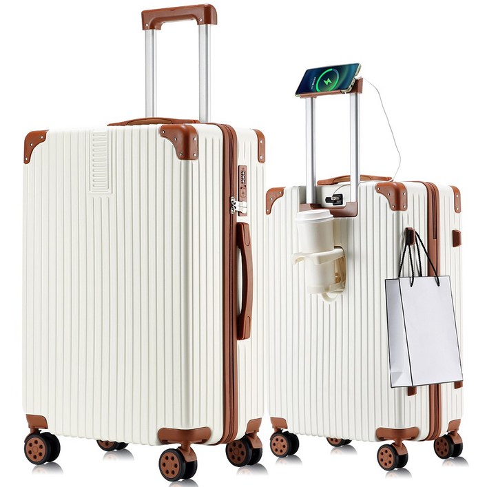 3년AS 초경량 기내용 캐리어 20인치 24인치 28인치 360도 조용한 바퀴 USB충전 다기능 대용량 여행용가방