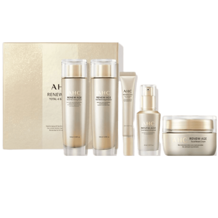 [GIFT] AHC 리뉴에이지 토탈 5종 기프트 세트(토너+로션+앰플+크림+아이크림)