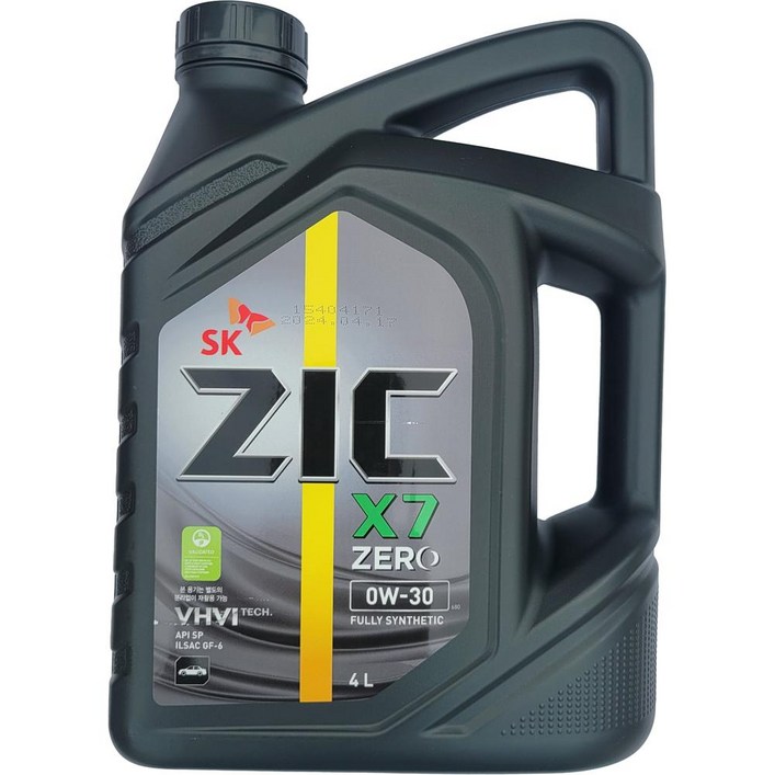 ZIC X7 ZERO 0W30 4L 가솔린
