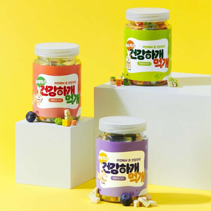 100과일채소 동결건조 간식 건강하개 먹개 3종세트, 1개 100과일채소 동결건조 간식 건강하개 먹개 3종세트, 1개